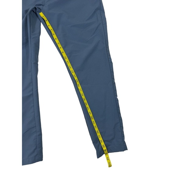 Banana Republic Men Blue Straight Leg Flat Front Pants Sz 38x32 - Picture 2 of 5